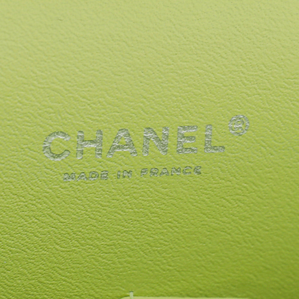 Chanel Lime CC Classic Double Flap Maxi Bag