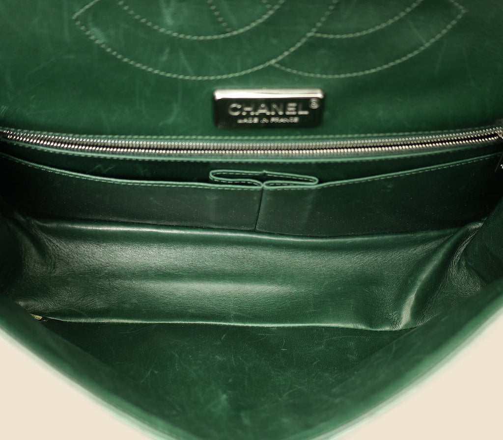 Chanel Forest Green Crocodile 2.55 Reissue Double Flap 227 Bag