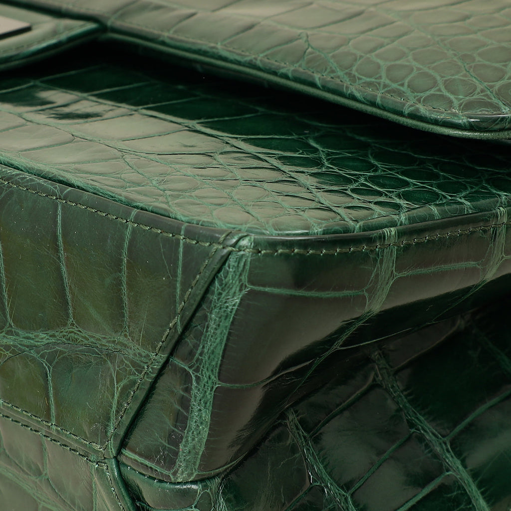 Chanel Forest Green Crocodile 2.55 Reissue Double Flap 227 Bag