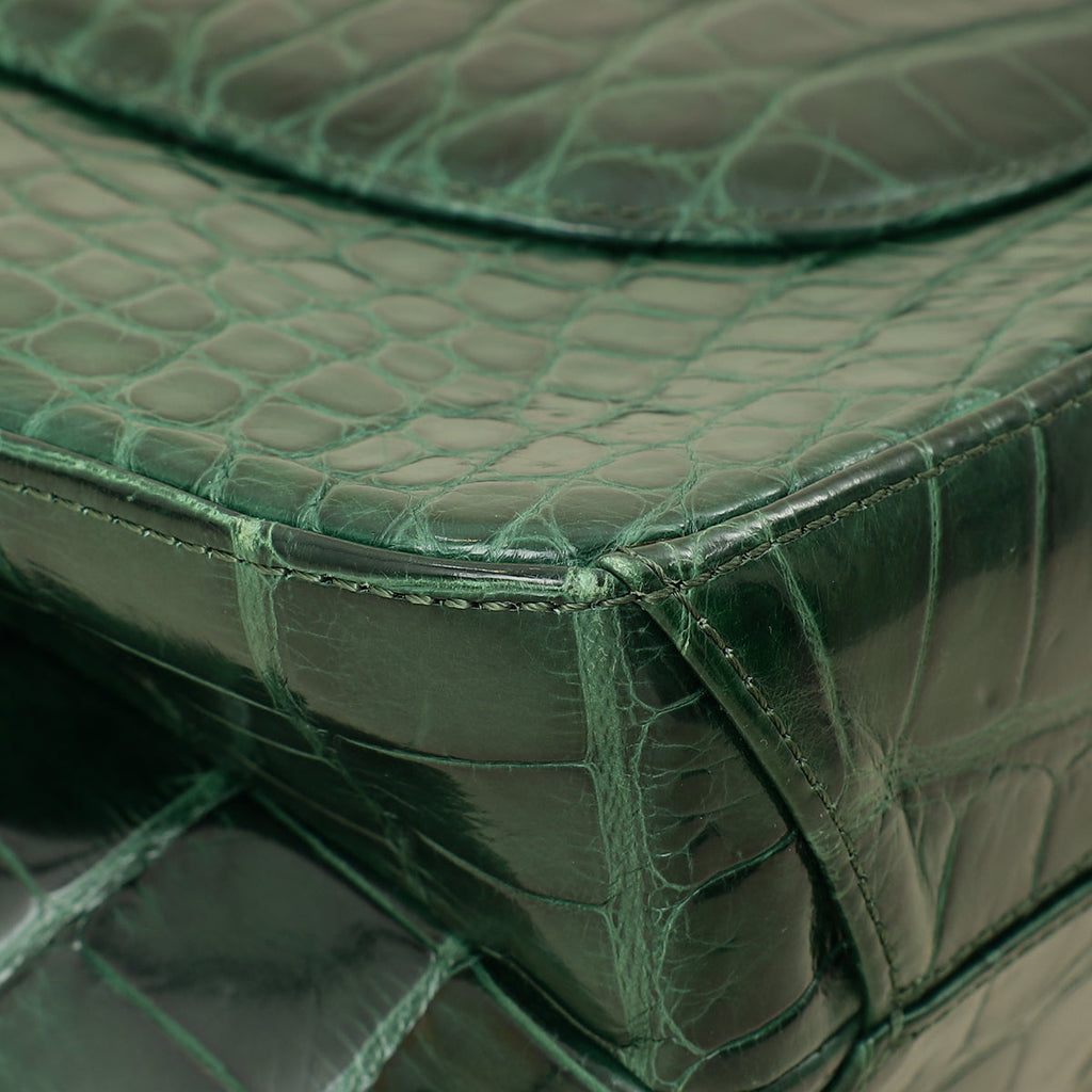 Chanel Forest Green Crocodile 2.55 Reissue Double Flap 227 Bag