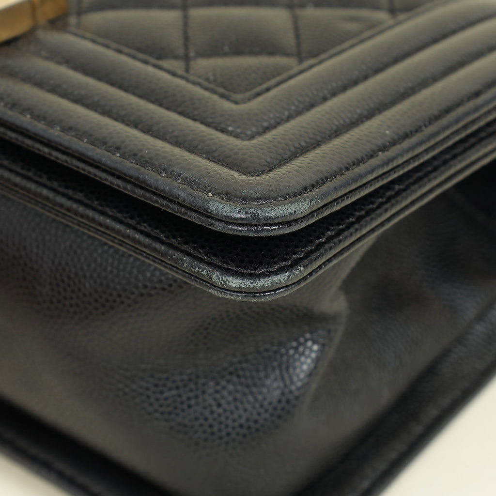 Chanel Black Le Boy Caviar Small Flap Bag