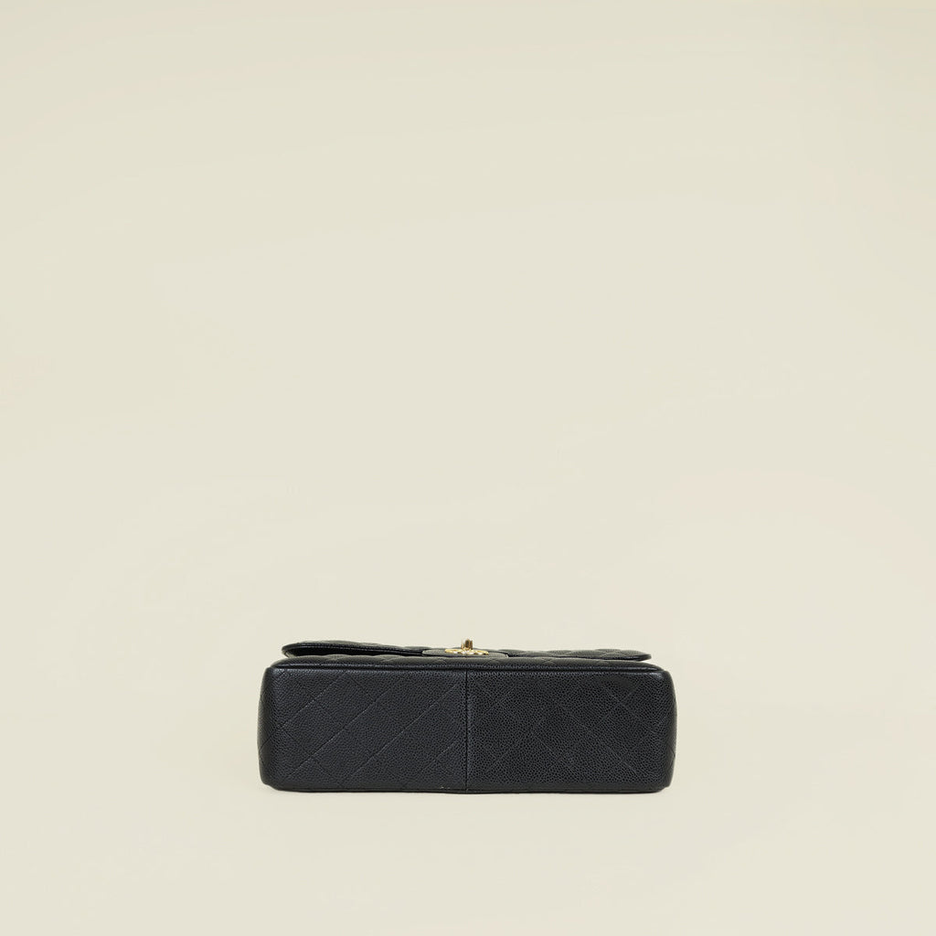 Chanel Black Classic Double Flap Jumbo Bag