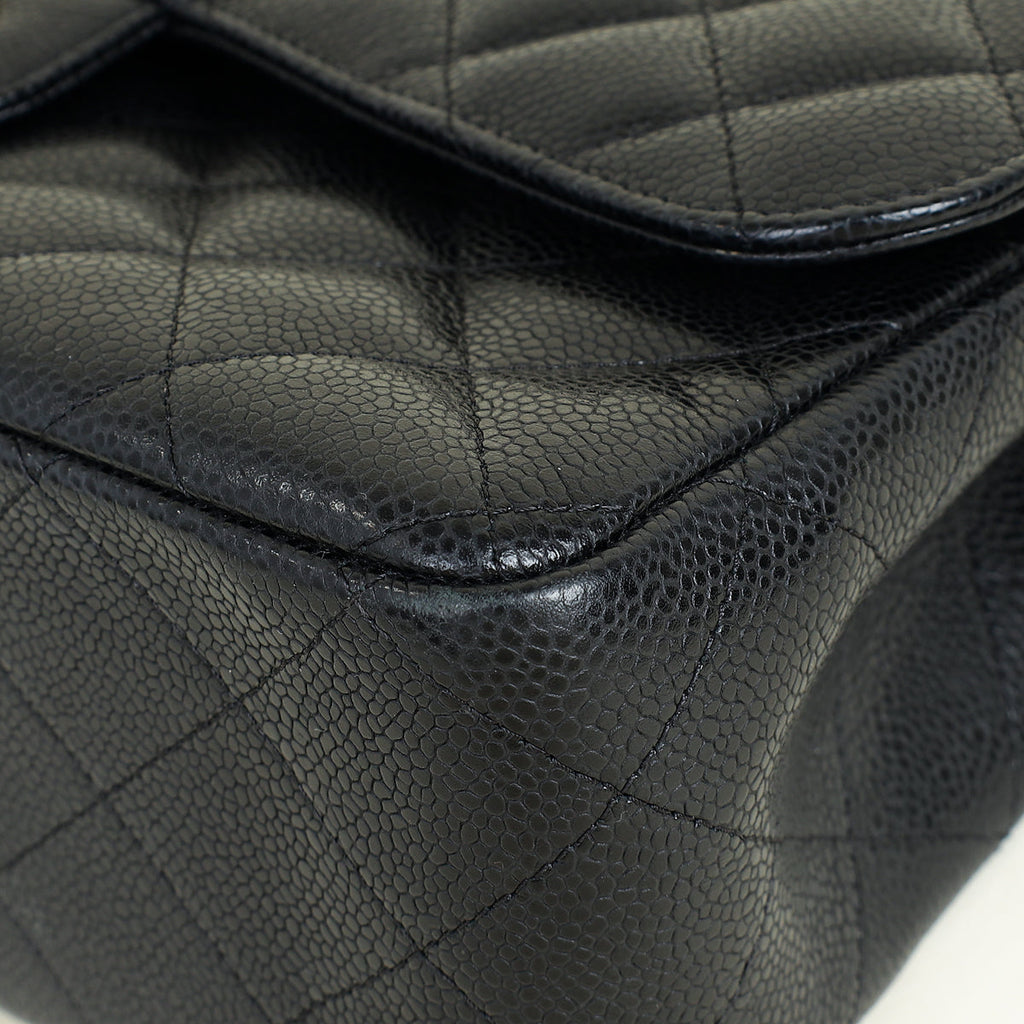 Chanel Black Classic Double Flap Jumbo Bag