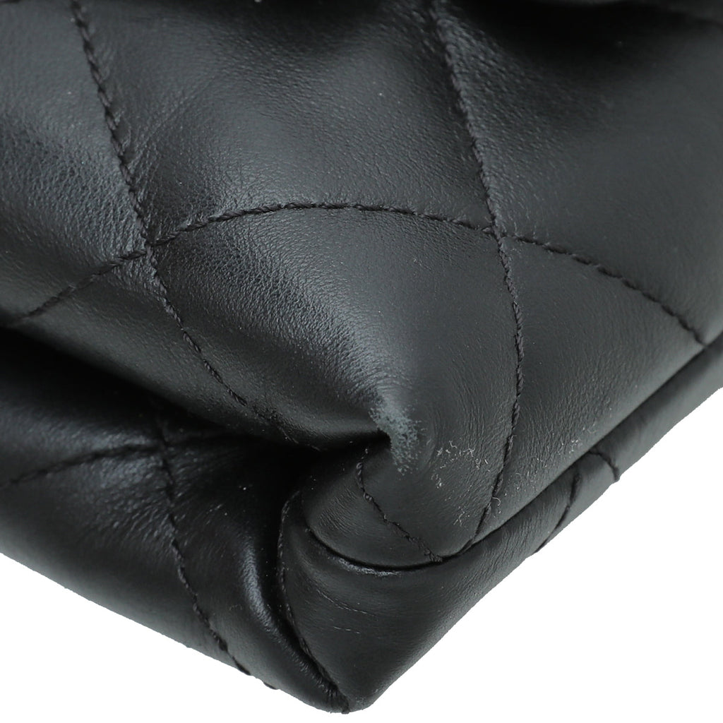 Chanel Black Logo Enchained Clutch Bag