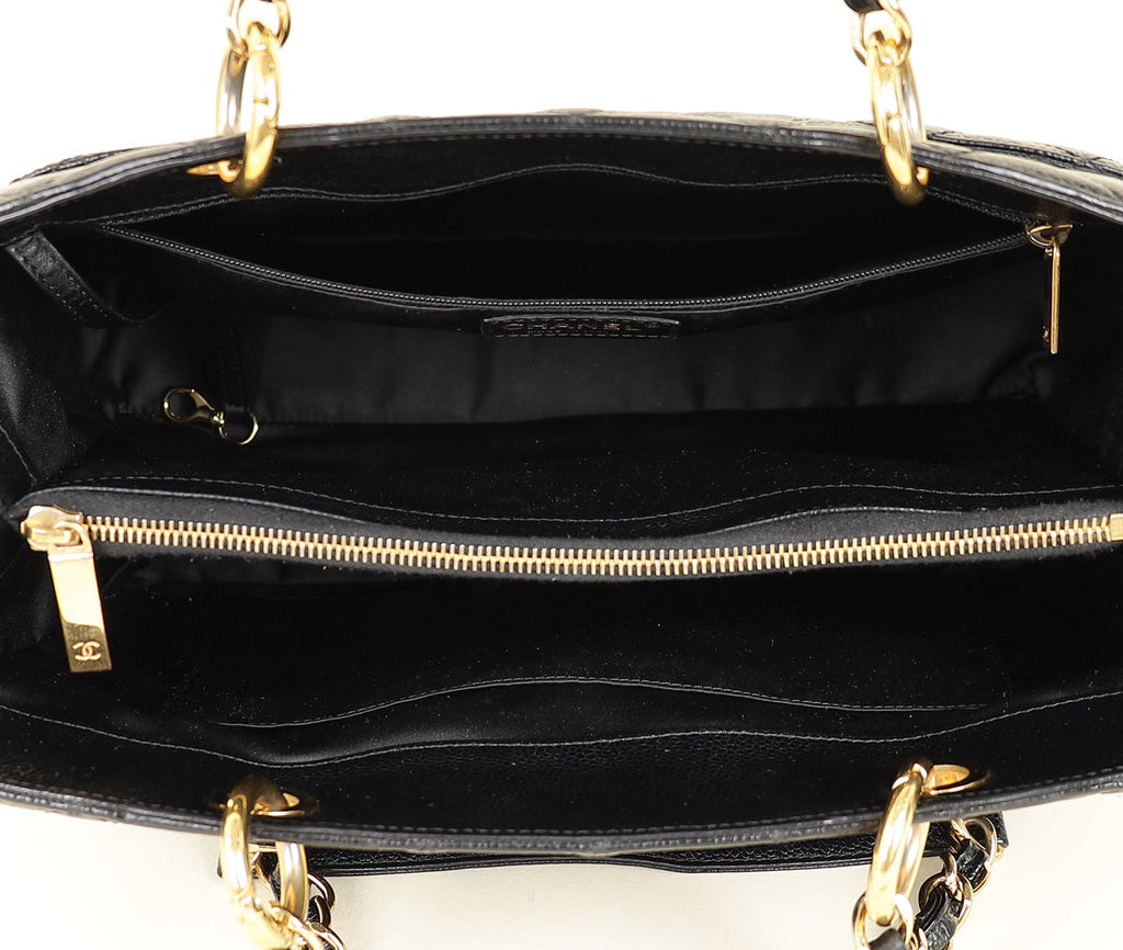 Chanel Black Grand Shopping Tote (GST) Medium Bag