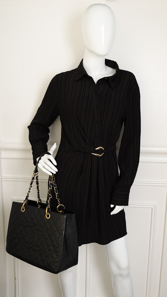 Chanel Black Grand Shopping Tote (GST) Medium Bag