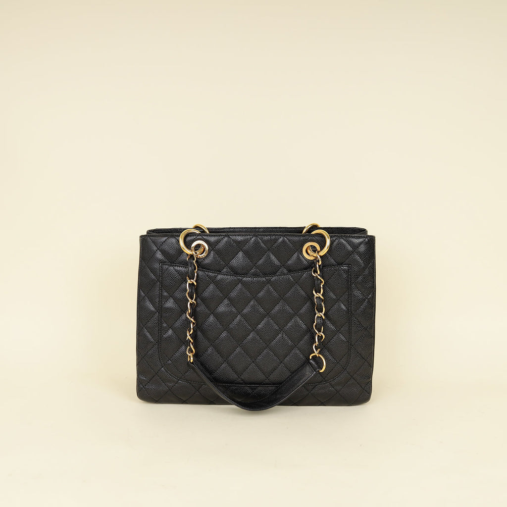 Chanel Black Grand Shopping Tote (GST) Medium Bag