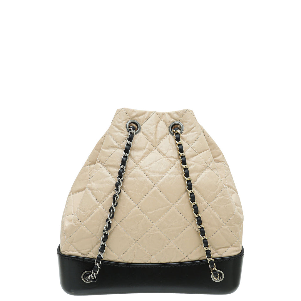 Chanel Bicolor CC Gabrielle Aged Small Backpack Bag