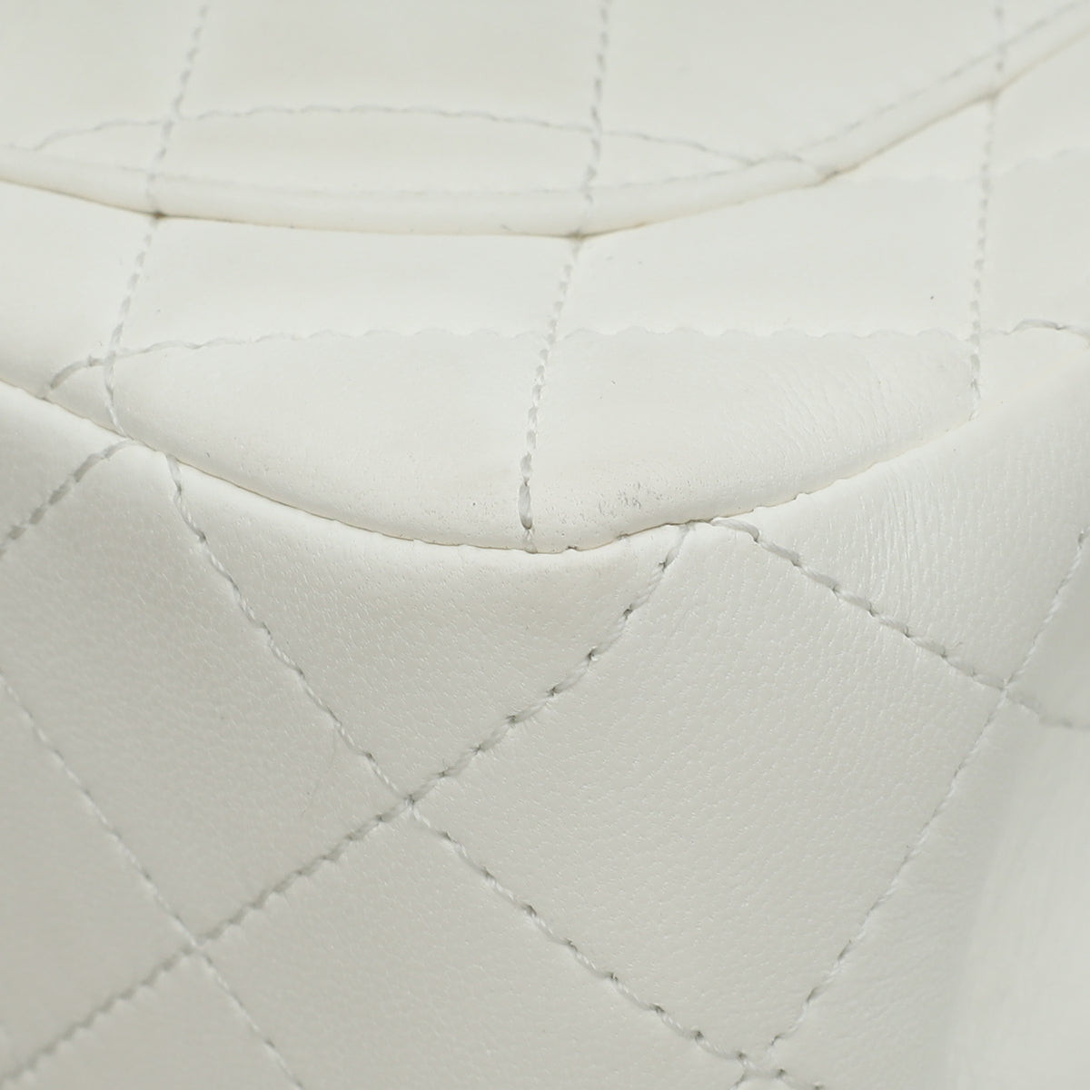 Chanel White CC Pearl Crush Mini Square Rectangular Flap Bag