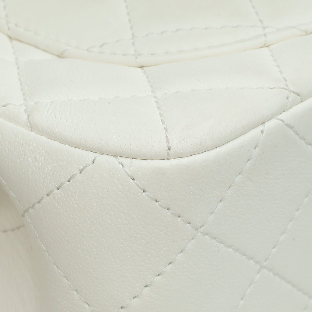 Chanel White CC Pearl Crush Mini Square Rectangular Flap Bag