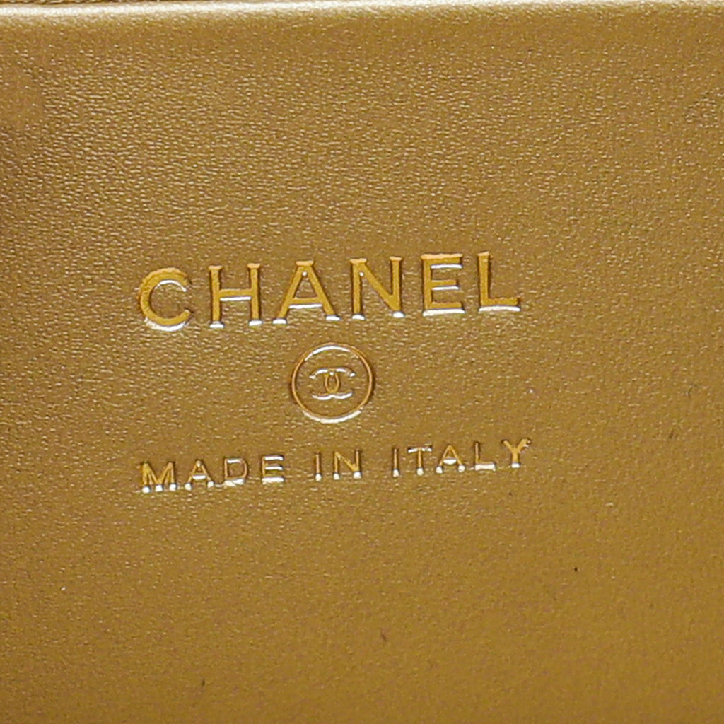 Chanel Black Quilted Small Vanity Case W/ Chain