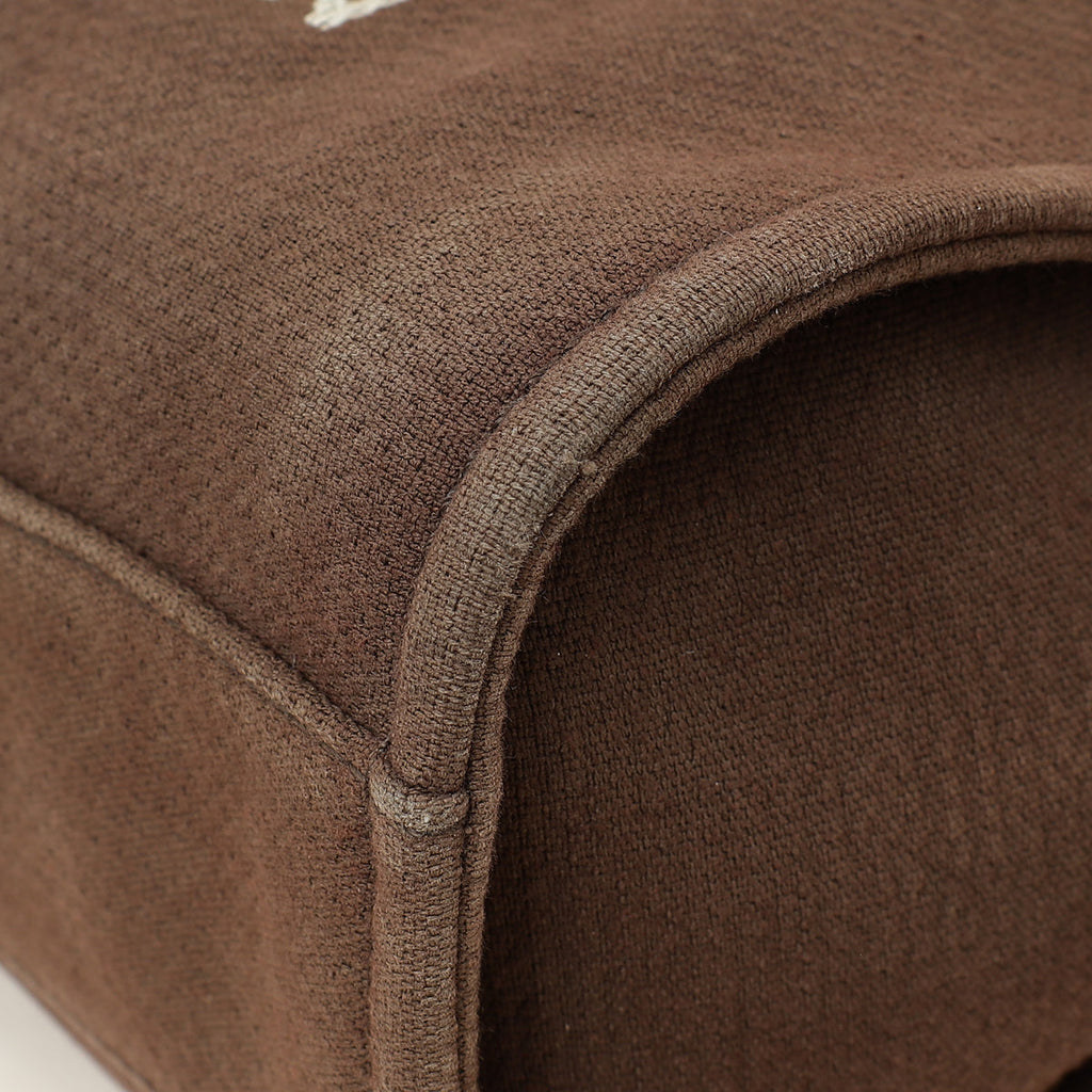 Chanel Brown CC Deauville Mixed Fabric Medium Tote Bag
