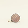 Chanel Metallic Purple Round Clutch w/ Chain