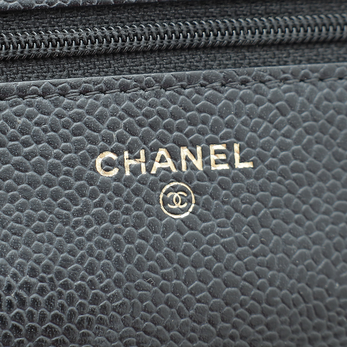 Chanel Black CC Classic Wallet On Chain