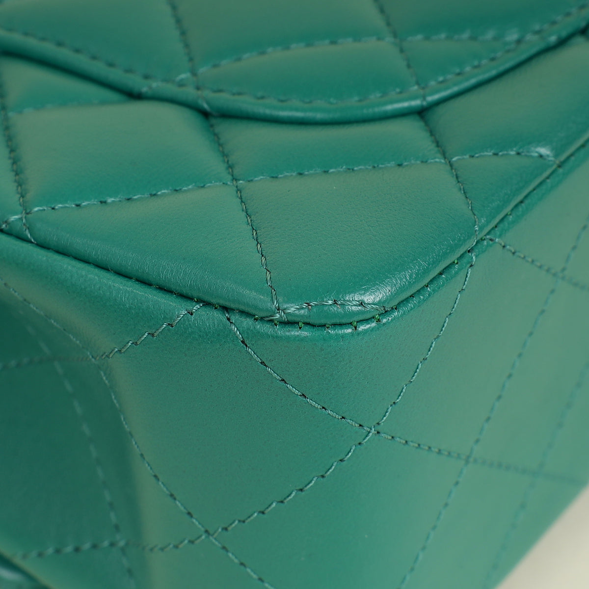 Chanel Green CC Classic Mini Rectangular Flap Bag