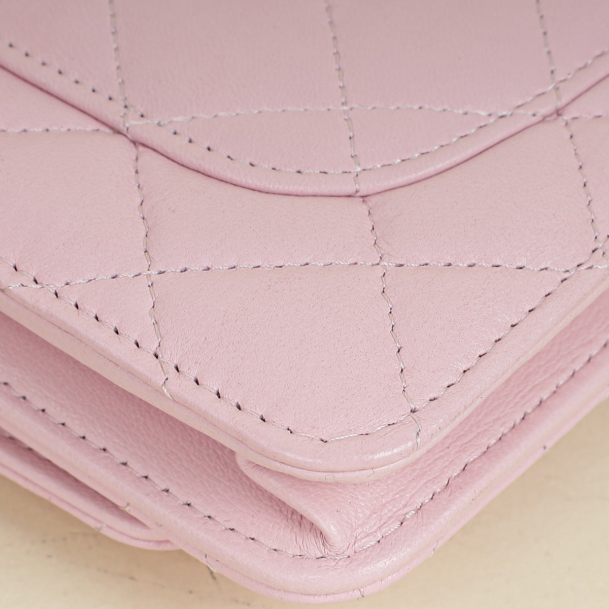 Chanel Pink CC Imitation Pearl Top Handle Wallet On Chain