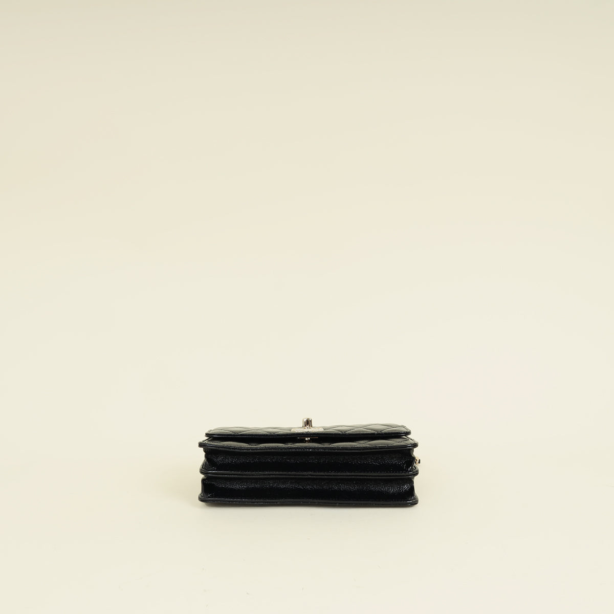 Chanel Black CC PearL Top Handle Clutch Chain