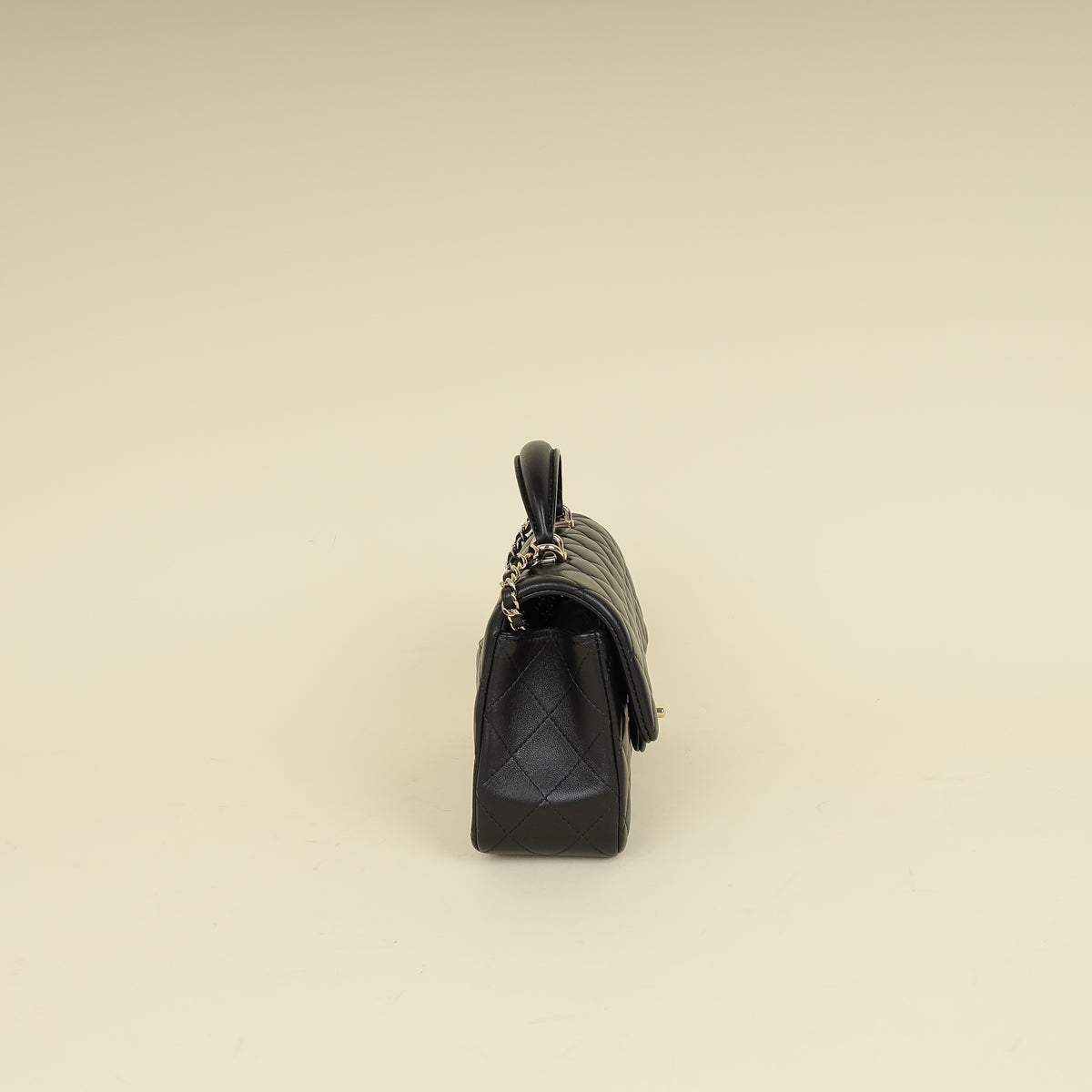 Chanel Black CC Classic Top Handle Mini Rectangular Bag