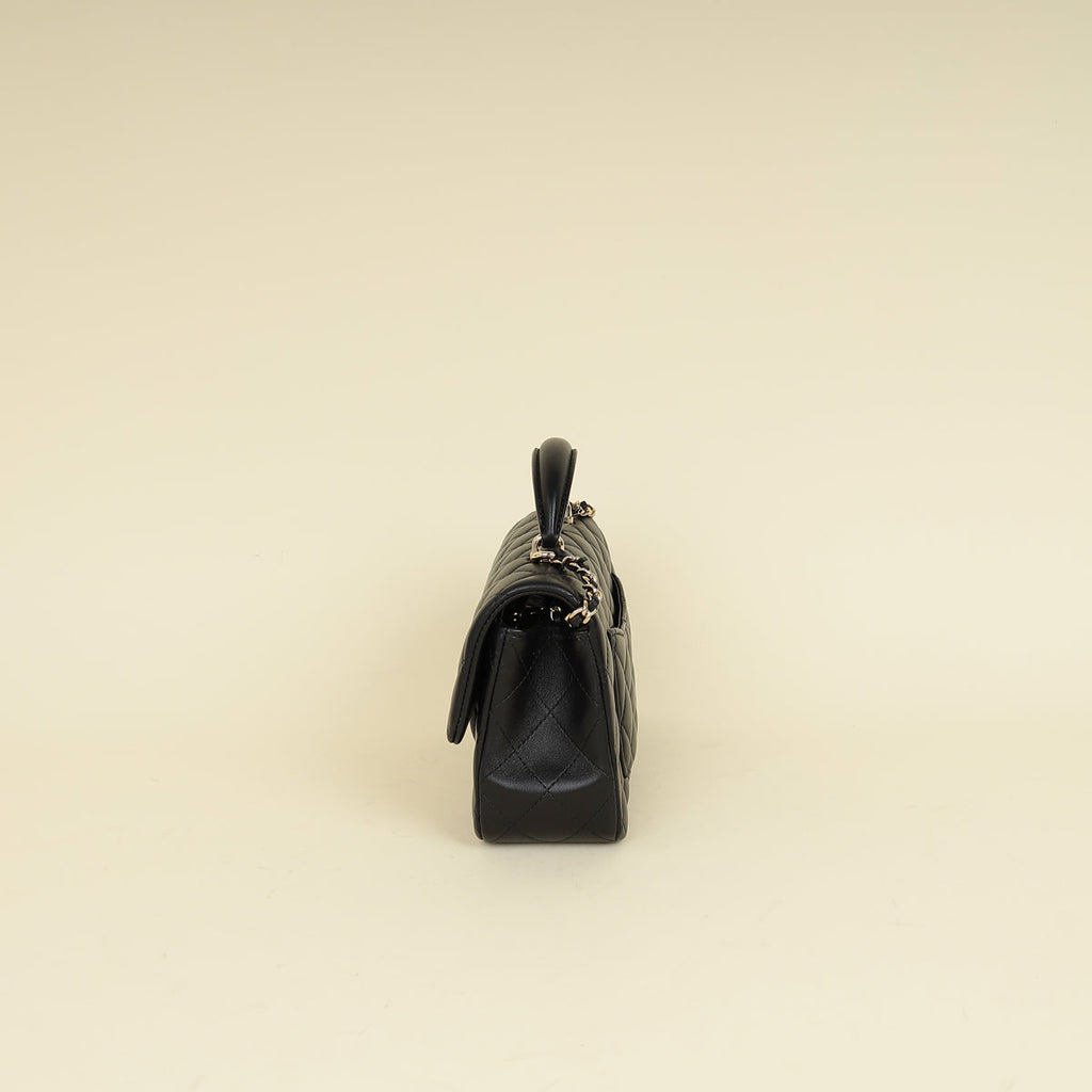 Chanel Black CC Classic Top Handle Mini Rectangular Bag