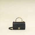 Chanel Black CC La Parisienne Top Handle Flap Bag