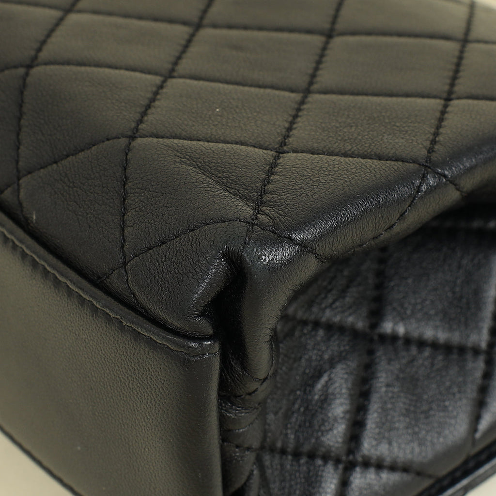 Chanel Black CC La Parisienne Top Handle Flap Bag