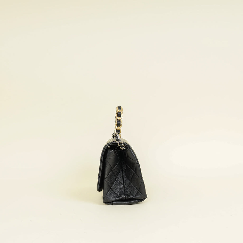 Chanel Black CC La Parisienne Top Handle Flap Bag
