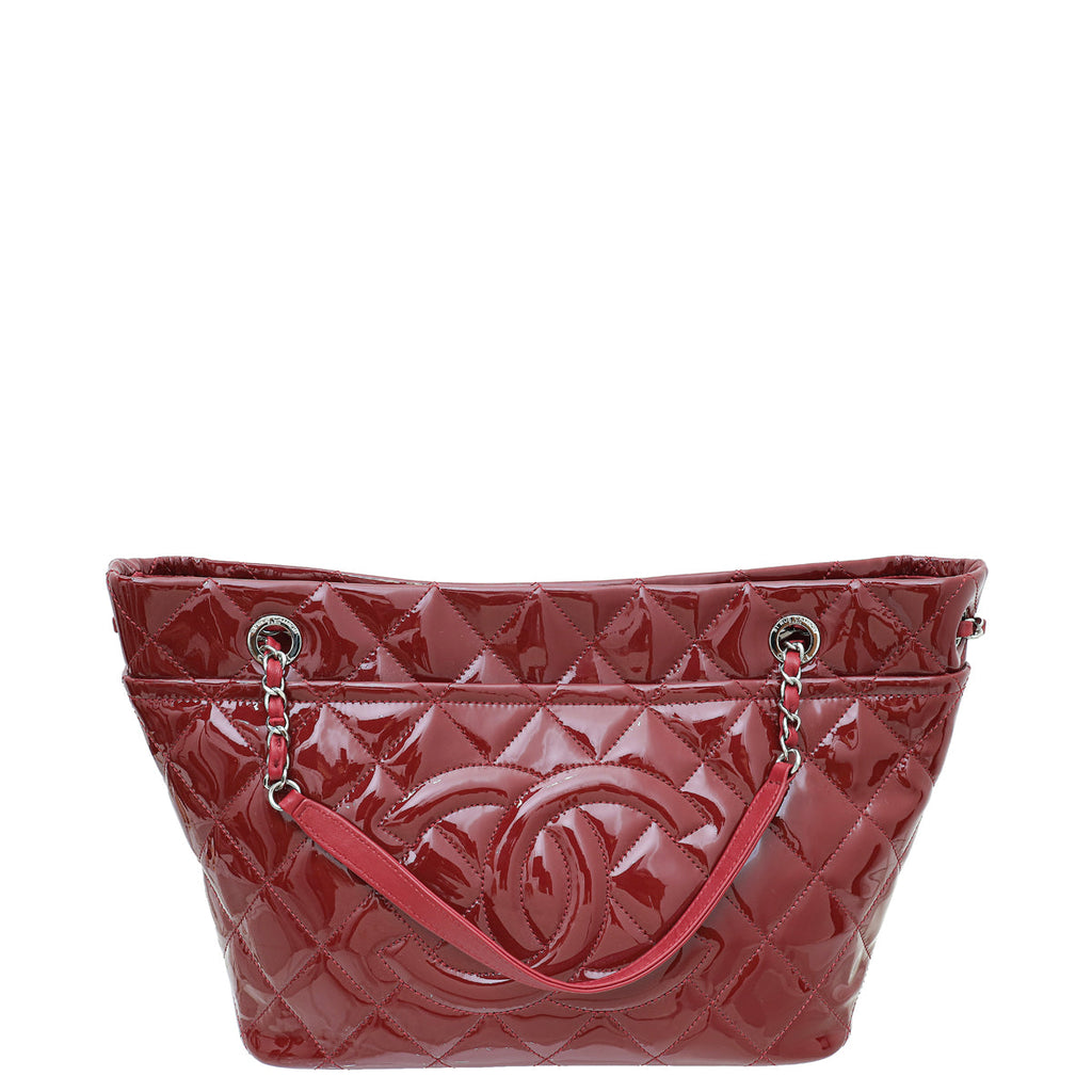 Chanel Red Quilted Timeless CC Tote Bag