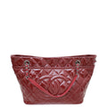 Chanel Red Quilted Timeless CC Tote Bag