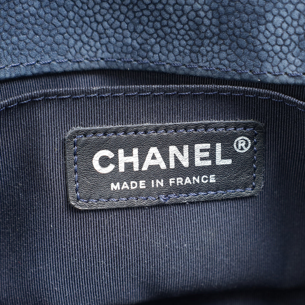 Chanel Navy Blue Le Boy Nubuck Small Flap Bag