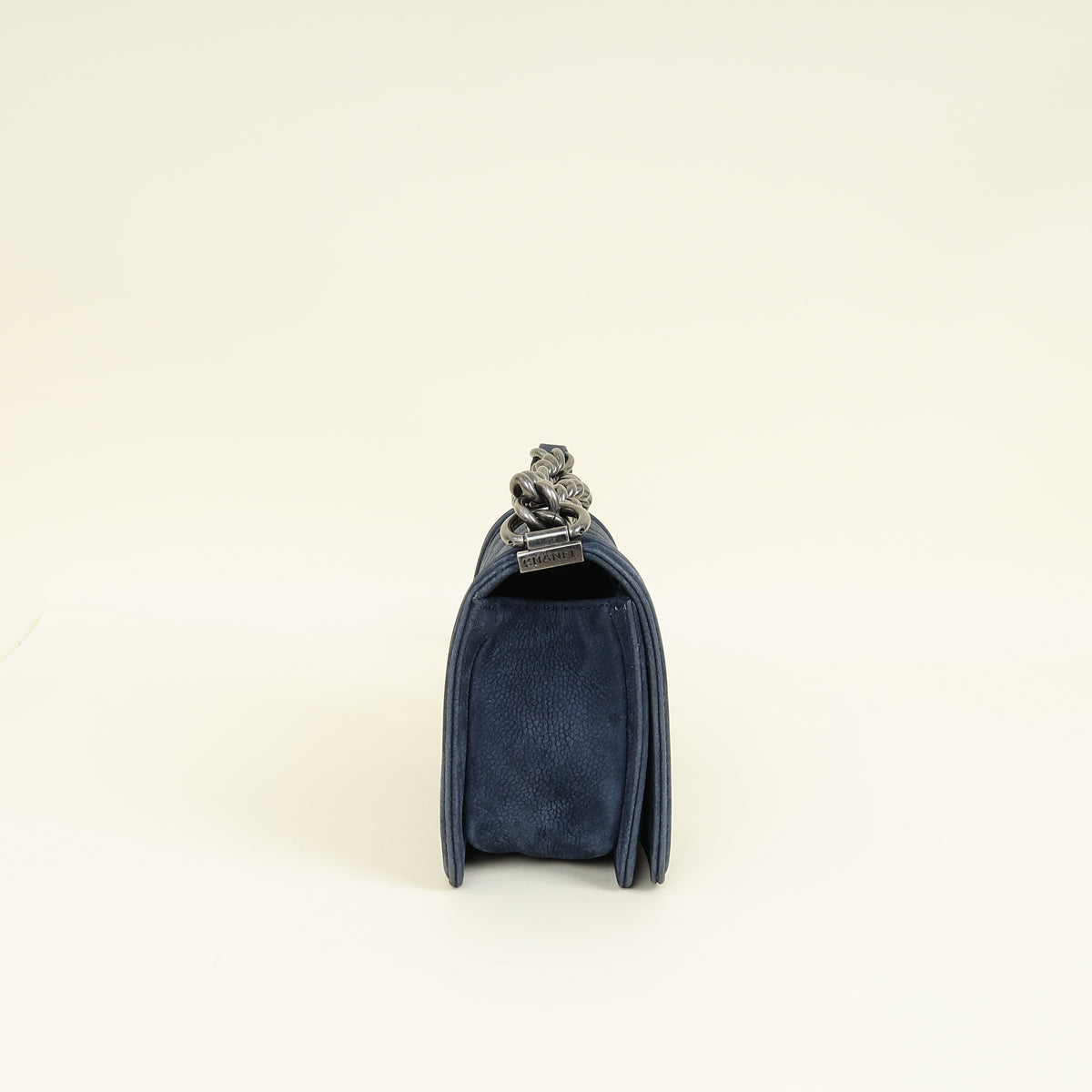 Chanel Navy Blue Le Boy Nubuck Small Flap Bag