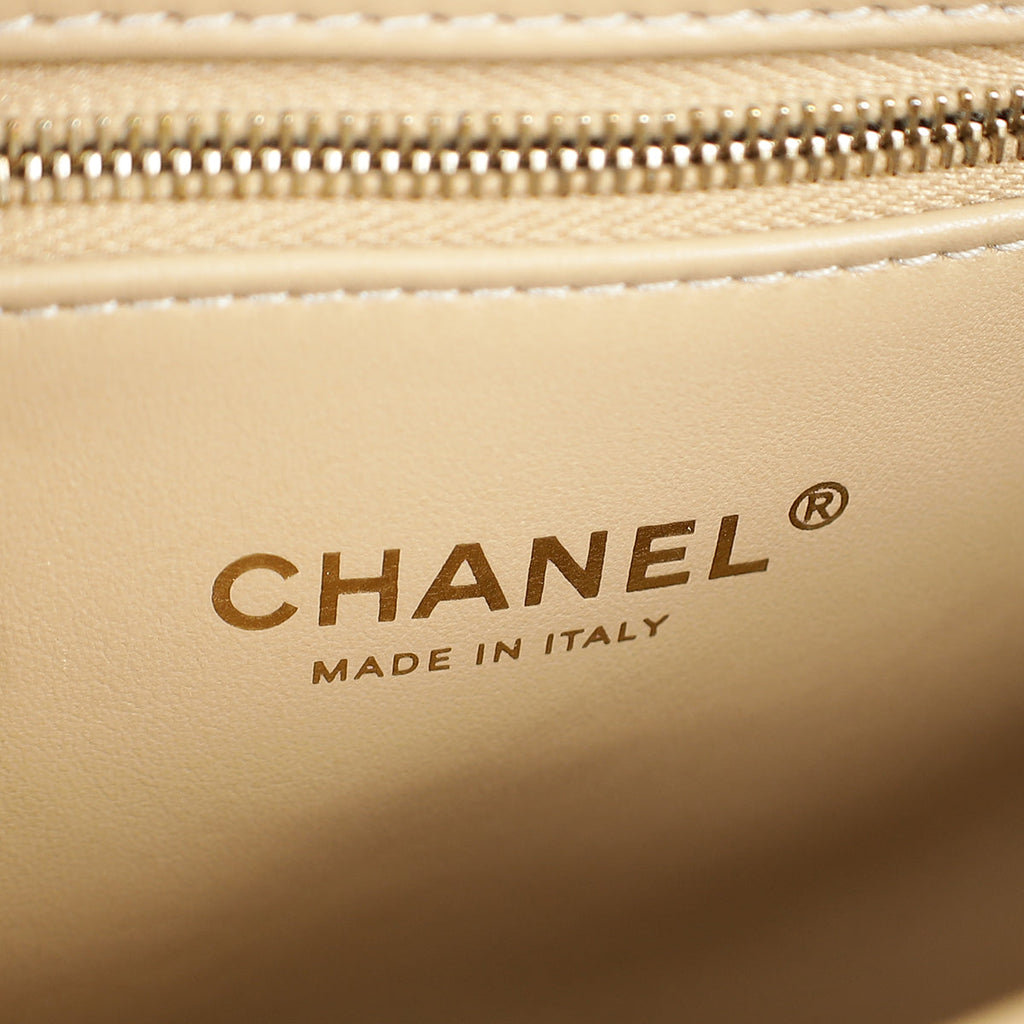 Chanel Beige CC Trendy Top Handle Bag