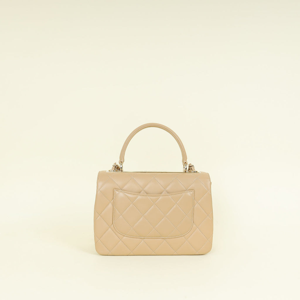 Chanel Beige CC Trendy Top Handle Bag