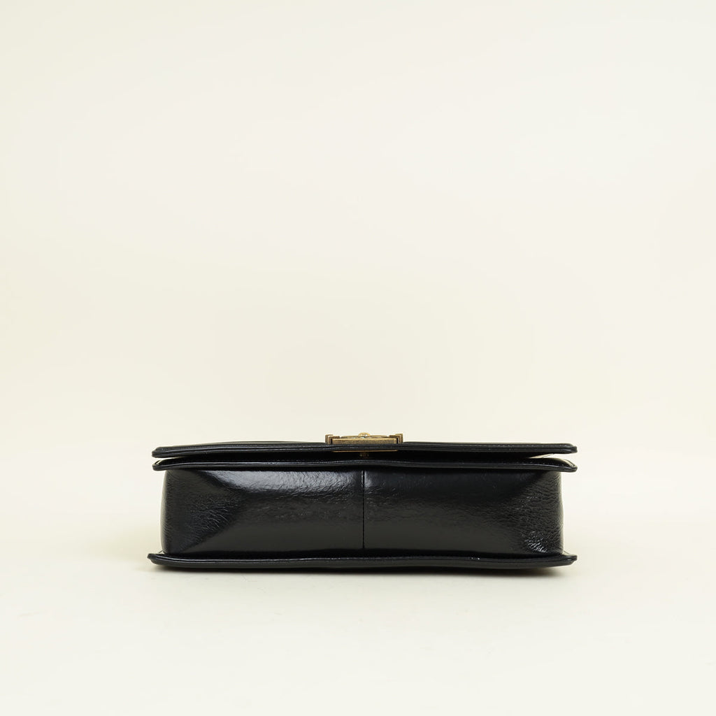 Chanel Black Diamond Quilt Le Boy Flap Large Bag