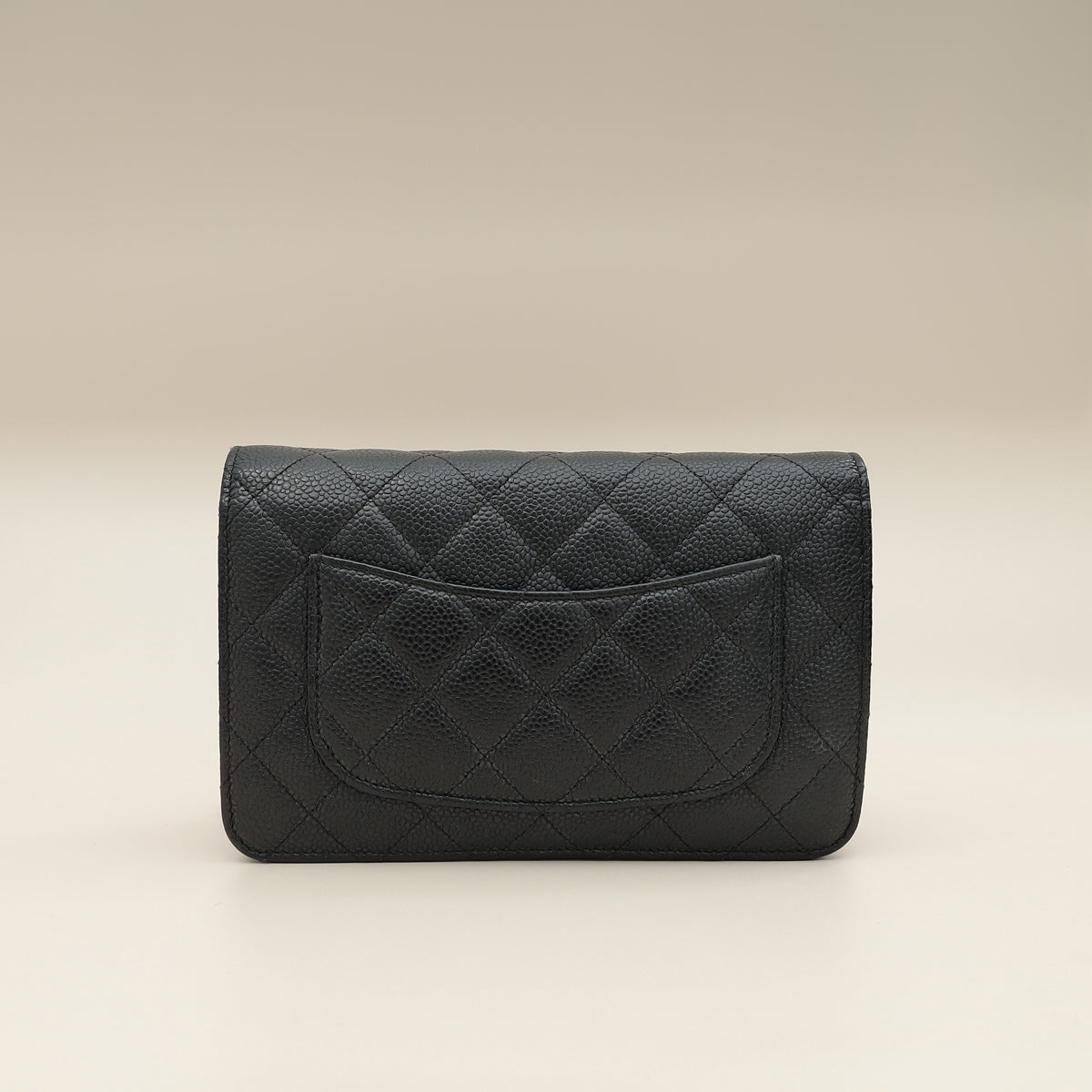 Chanel Black CC Classic Wallet On Chain