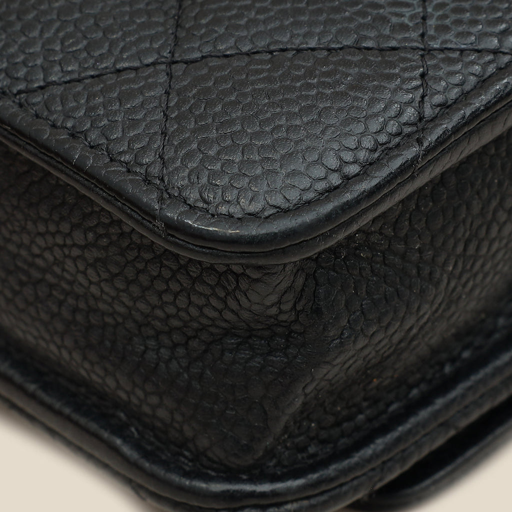 Chanel Black CC Classic Wallet On Chain