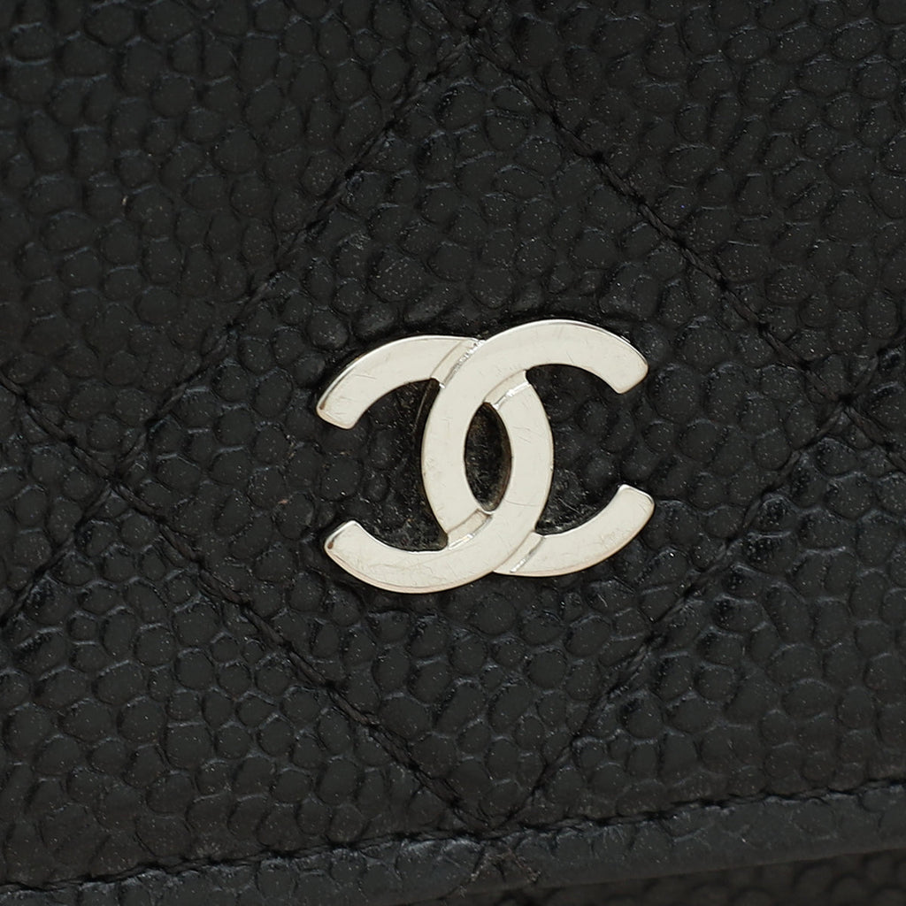 Chanel Black CC Classic Wallet On Chain