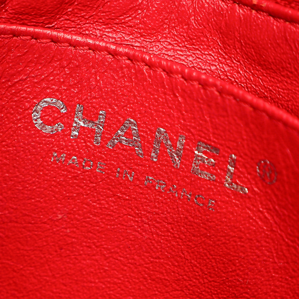 Chanel Red CC Classic Mini Square Flap Bag