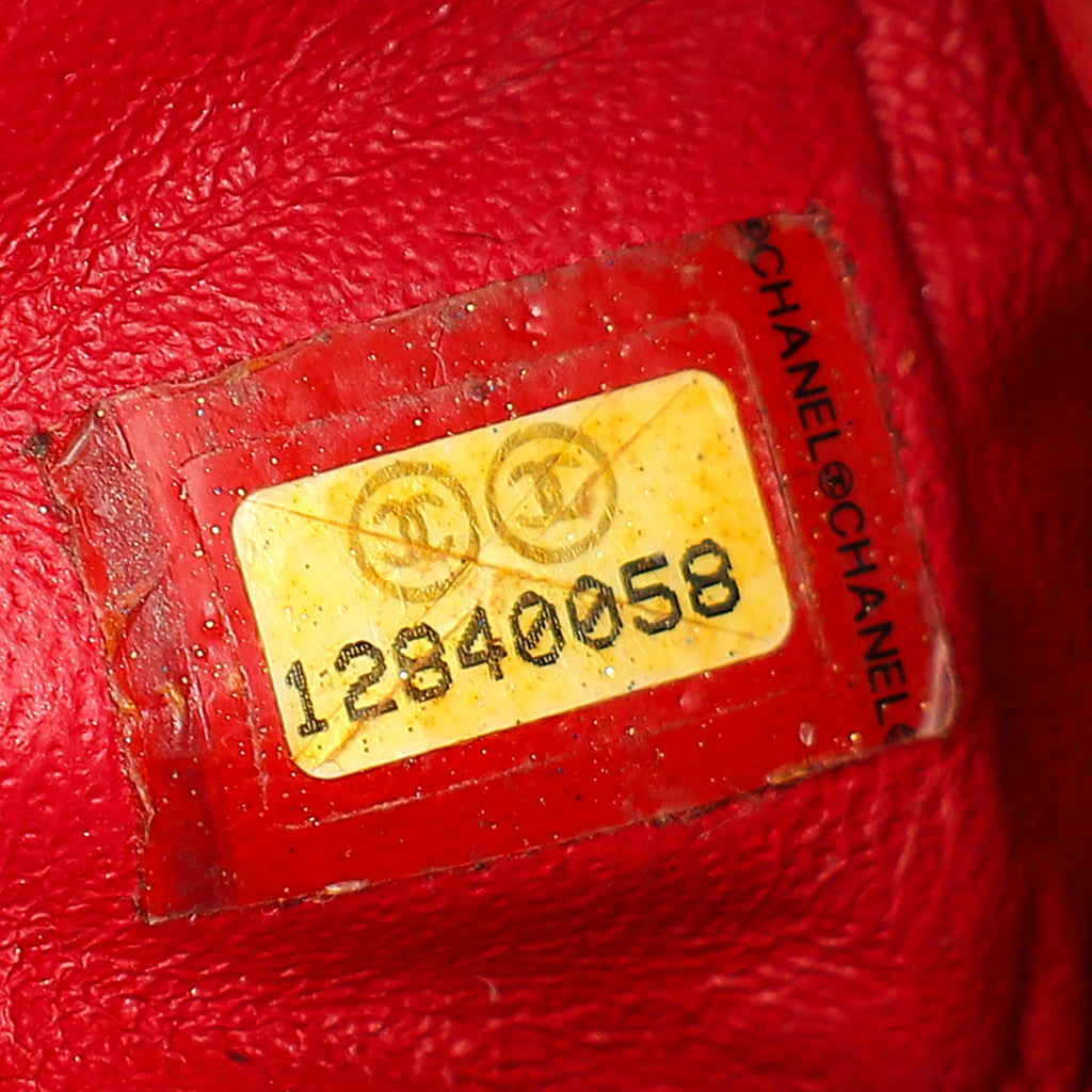 Chanel Red CC Classic Mini Square Flap Bag