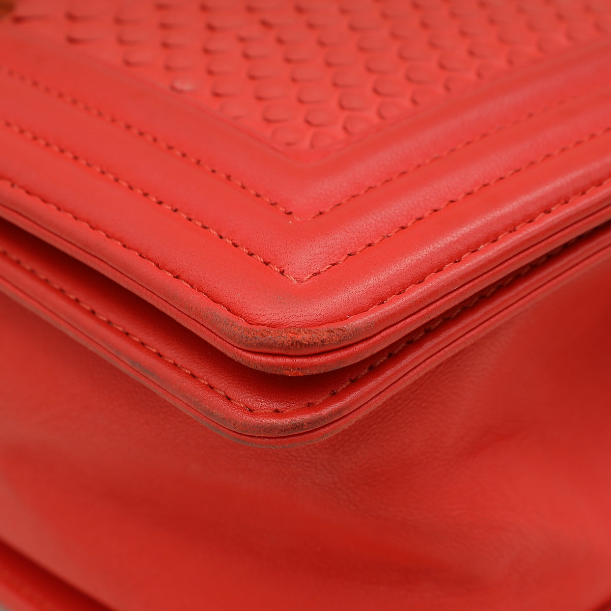 Chanel Red Python Le Boy Medium Bag