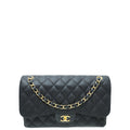 Chanel Black Classic Double Flap Jumbo Bag