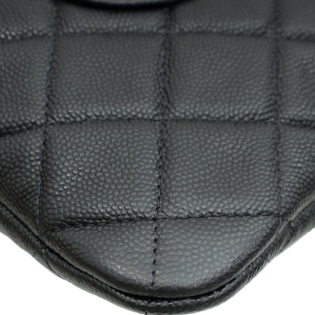 Chanel Black Classic Zipped Pouch W/ Round Coin Purse