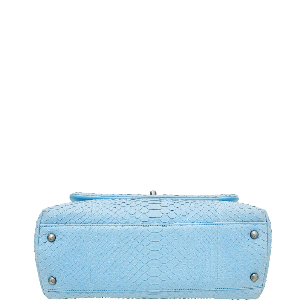 Chanel Light Blue Python Coco Handle Small Bag