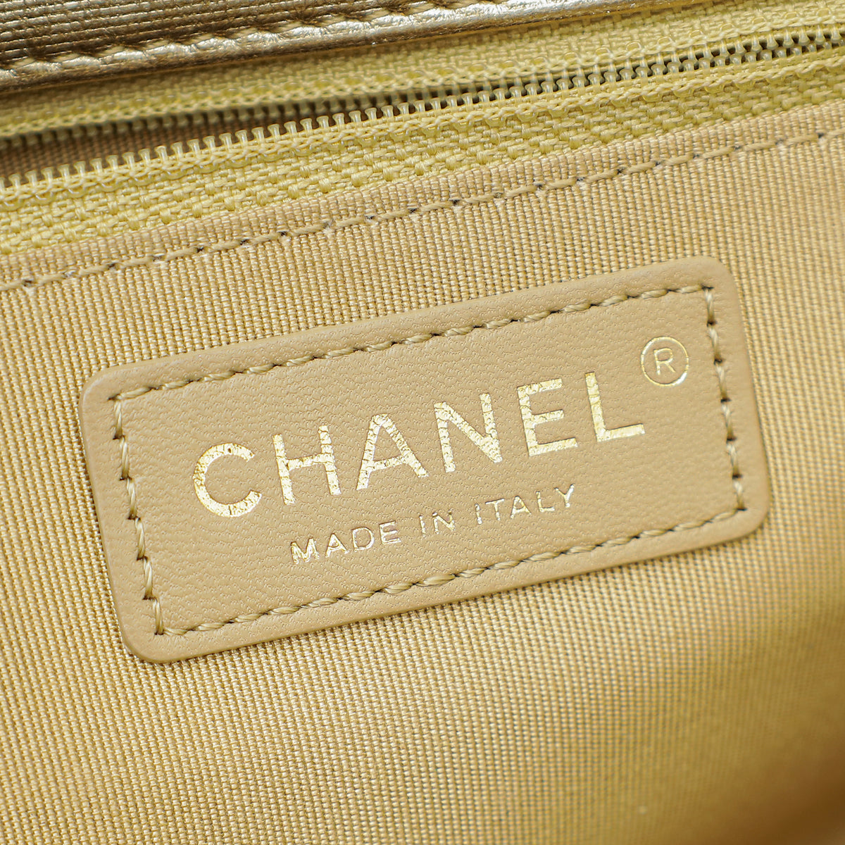 Chanel Gold Multicolor CC Classic Stripe Metallic Sheepskin Small Flap Bag