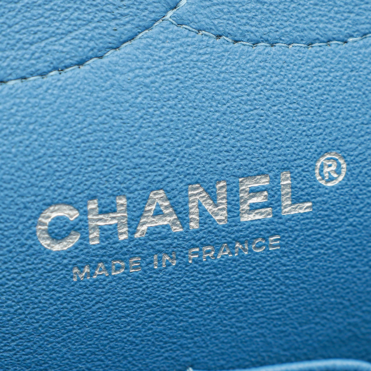 Chanel Blue CC Classic Nubuck Double Flap Jumbo Bag