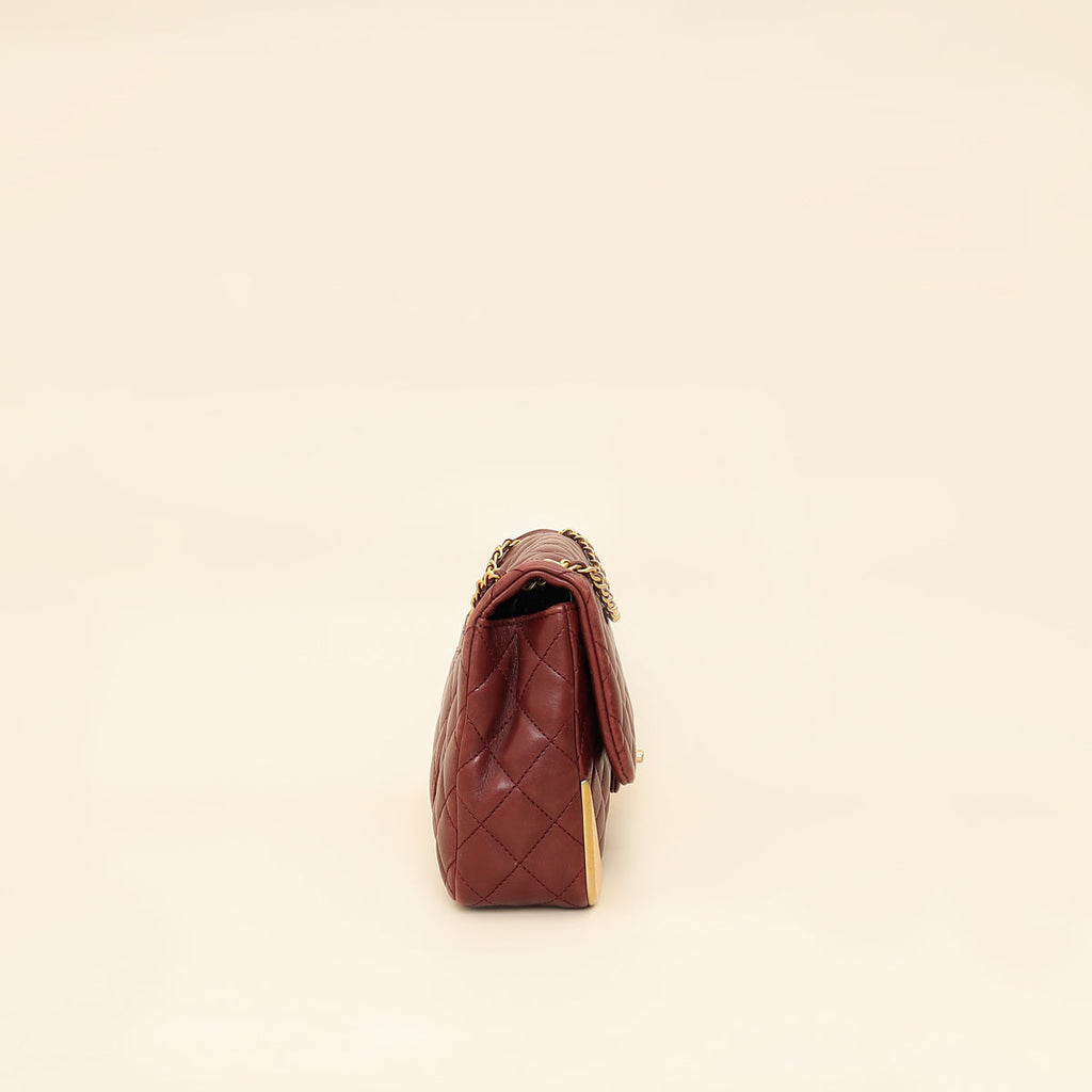 Chanel Burgundy CC Rock The Corner Flap Bag