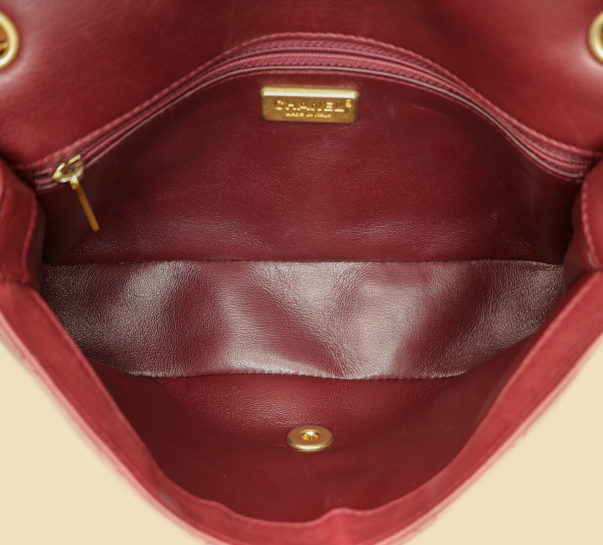 Chanel Burgundy CC Rock The Corner Flap Bag