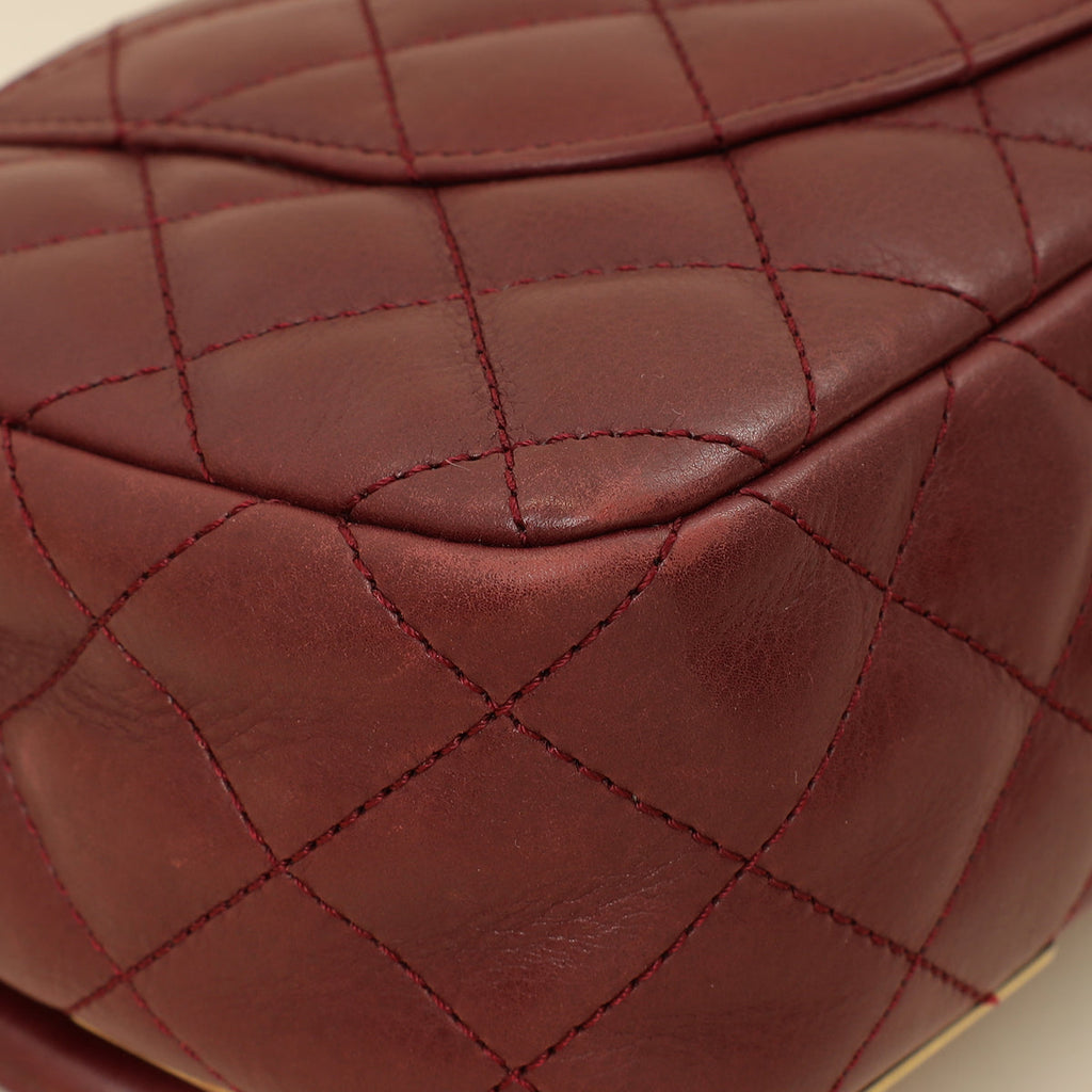 Chanel Burgundy CC Rock The Corner Flap Bag