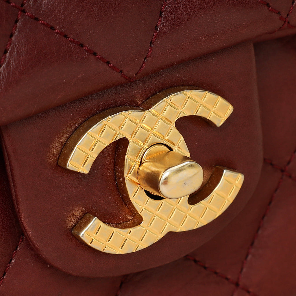 Chanel Burgundy CC Rock The Corner Flap Bag