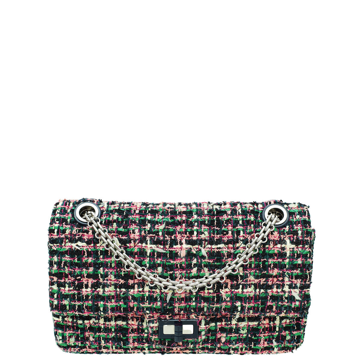 Chanel Multicolor 2.55 Reissue Tweed Double Flap 225 Bag