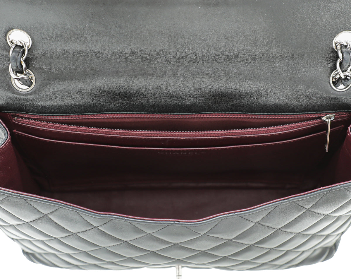 Chanel Black CC Classic Single Flap Maxi Bag